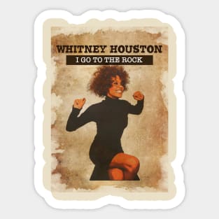 Vintage Old Paper 80s Style Whitney Houston Sticker